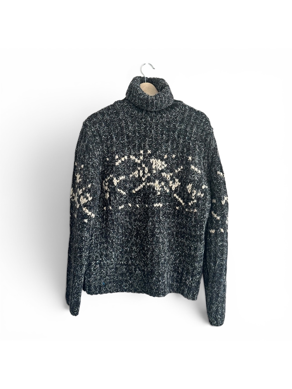 Vintage Express Wool Turtleneck Sweater Made in Japan Nordic 90s